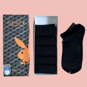 🧡 2 for 10$ Playboy Men’s Ankle Socks – 6-Pack, 100% Cotton